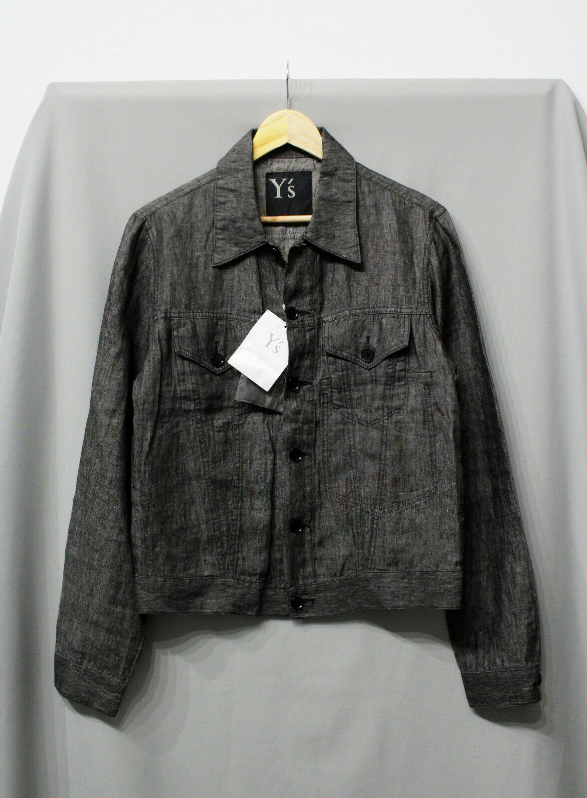 ヨウジヤマモト (Y’s) Gray Lightweignt Linen/Denim jacket